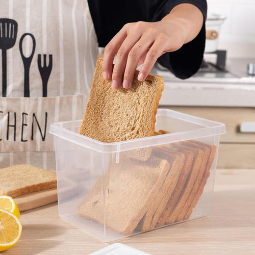 2pcs Transparent Bread Storage Box with Lid Countertop Bread Bin for Kitchen and Cheese Holder Smooth Rounded Edges Food Storage Organizer