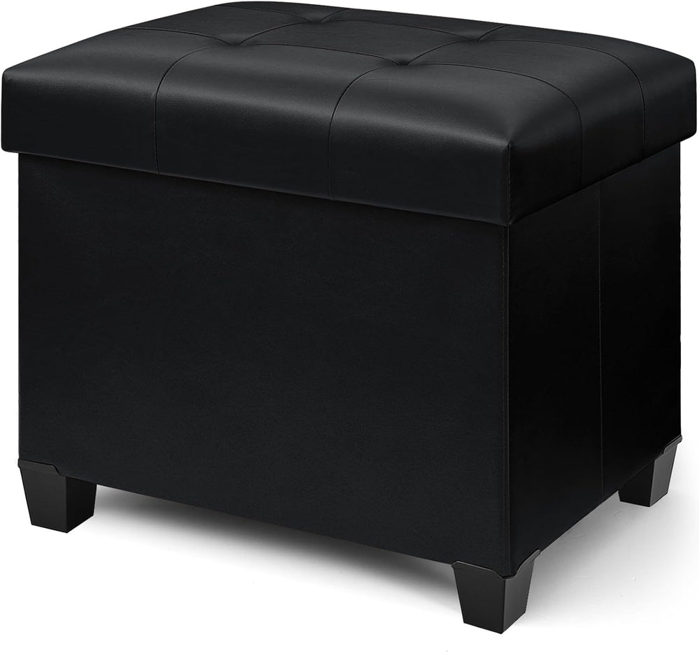 Ottoman with Storage, Rectangular Storage Ottoman, Faux Leather Ottomans with...