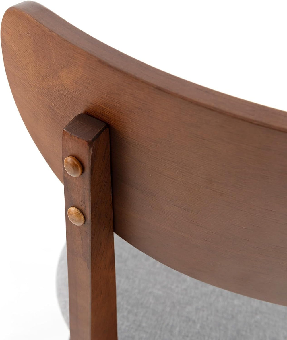 ERGOMASTER Mid-Century Dining Chairs, Rubber Wood Chairs with Back for Home, ...