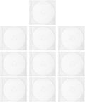 10pcs Mini CD Jewel Case - Clear Plastic Storage Holder for 8 cm/ 3 Inch Disc Collection - Transparent Display Box for DVD Organization