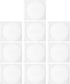10pcs Mini CD Jewel Case - Clear Plastic Storage Holder for 8 cm/ 3 Inch Disc Collection - Transparent Display Box for DVD Organization
