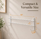Huji Wall Mount Tie and Belt Rack Organizer, White (1 Pack)