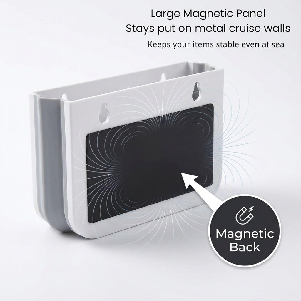Cruise Magnetic Toothbrush Holder 2 Pack Cabin Walls, Foldable Toothbrush Organizer for Cruise Cabin Bathroom, Strong Magnet, No Drilling, Space-Saving Travel Essential