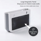 Cruise Magnetic Toothbrush Holder 2 Pack Cabin Walls, Foldable Toothbrush Organizer for Cruise Cabin Bathroom, Strong Magnet, No Drilling, Space-Saving Travel Essential