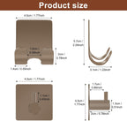 CGBE Razor Holder for Shower, 4 Packs Shaver Holder and Hooks, Self Adhesive Wall Mounts for Bathroom, Damage Free - Brown