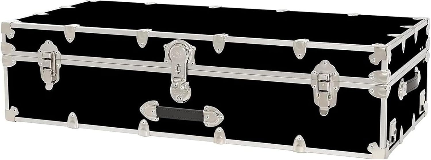 Rhino Trundle Storage Trunk, Under Bed Dorm Footlocker | 44"L x 20"W x 12"H, 42 lb Item Weight, Steel, Durable, Removable, College Dorm, Home Storage, Dorm Room, Hope Chest