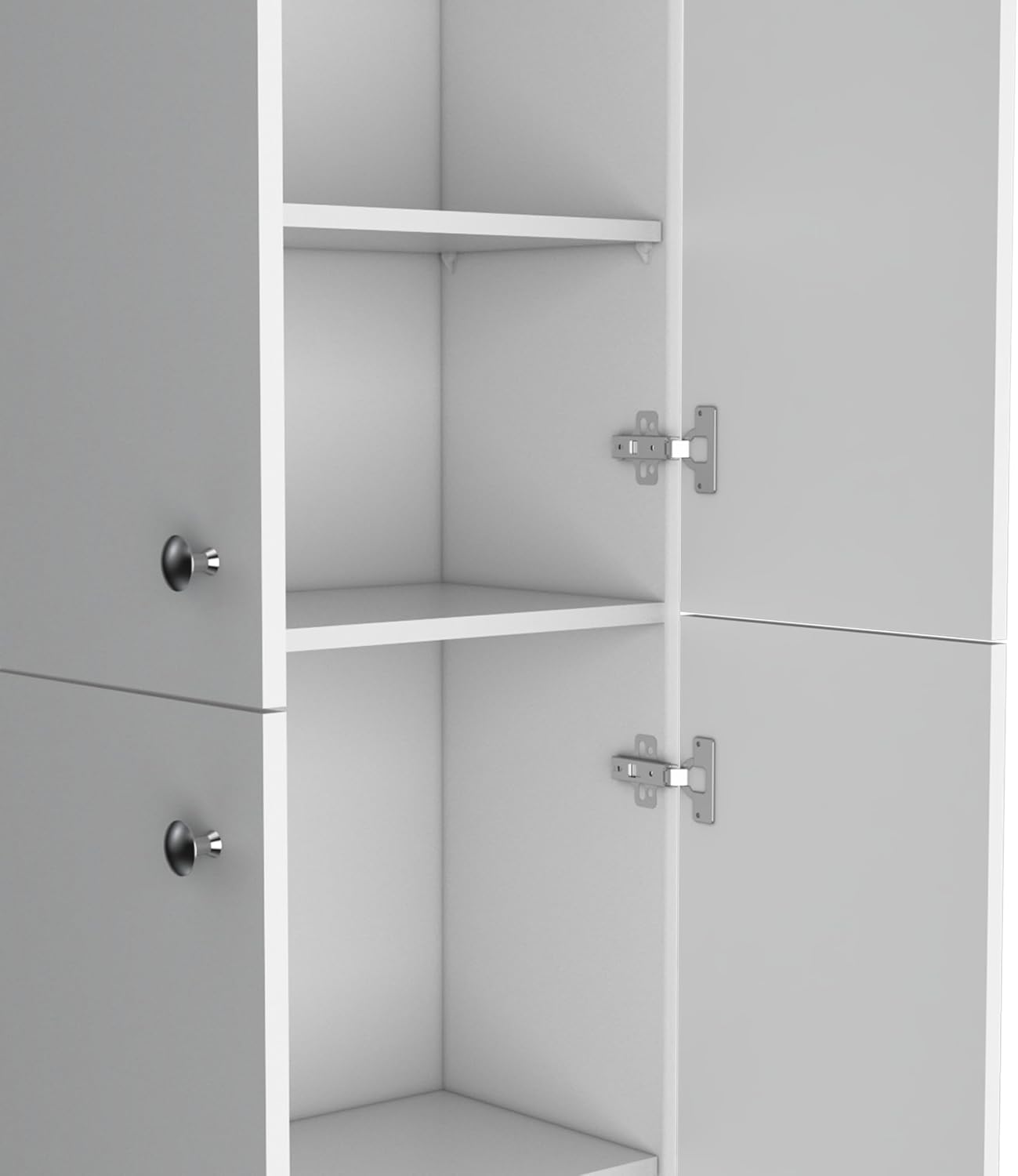 71" Tall Kitchen Pantry Cabinet with Storage, Freestanding Cupboard Credenza Bufffet Hutch with 4 Doors & 5 Adjustable Shelves for Kitchen, Dining Room,White
