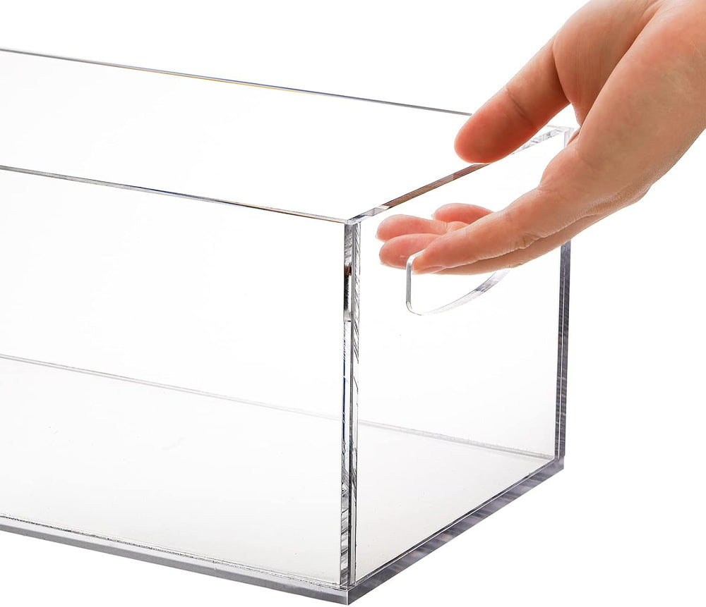 Frcctre 2 Pack Acrylic DVD/CD Storage Box, Clear DVD Holder Case with Handles...