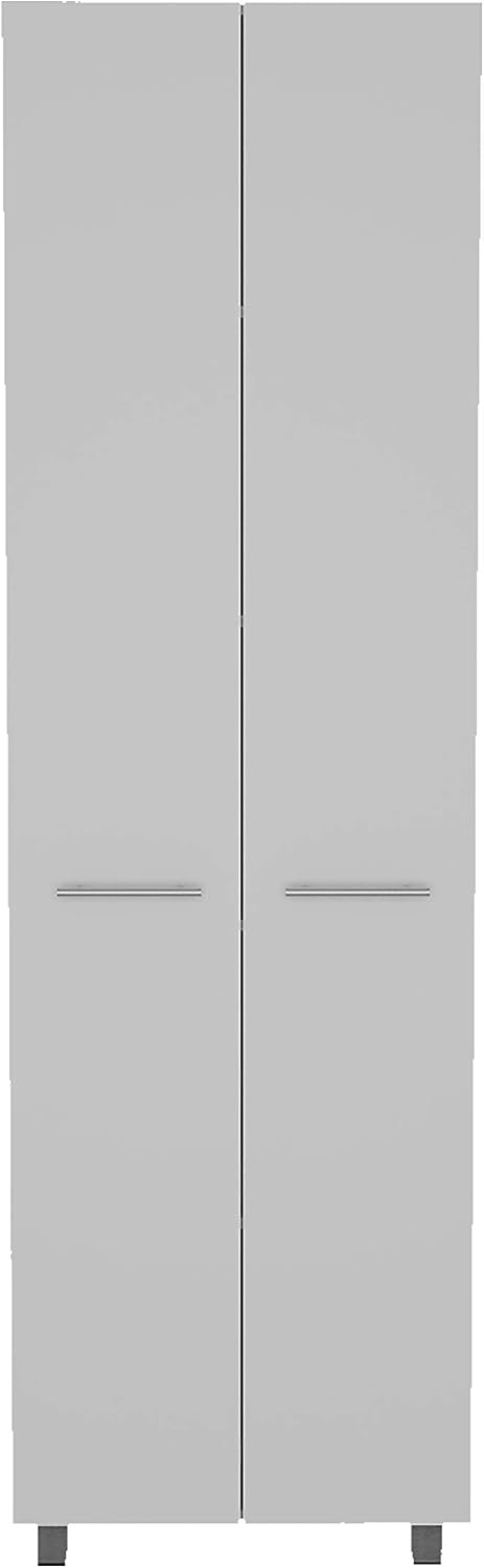 Pensacola Double Door Pantry Cabinet: 78" High Storage with 5 Shelves - ...