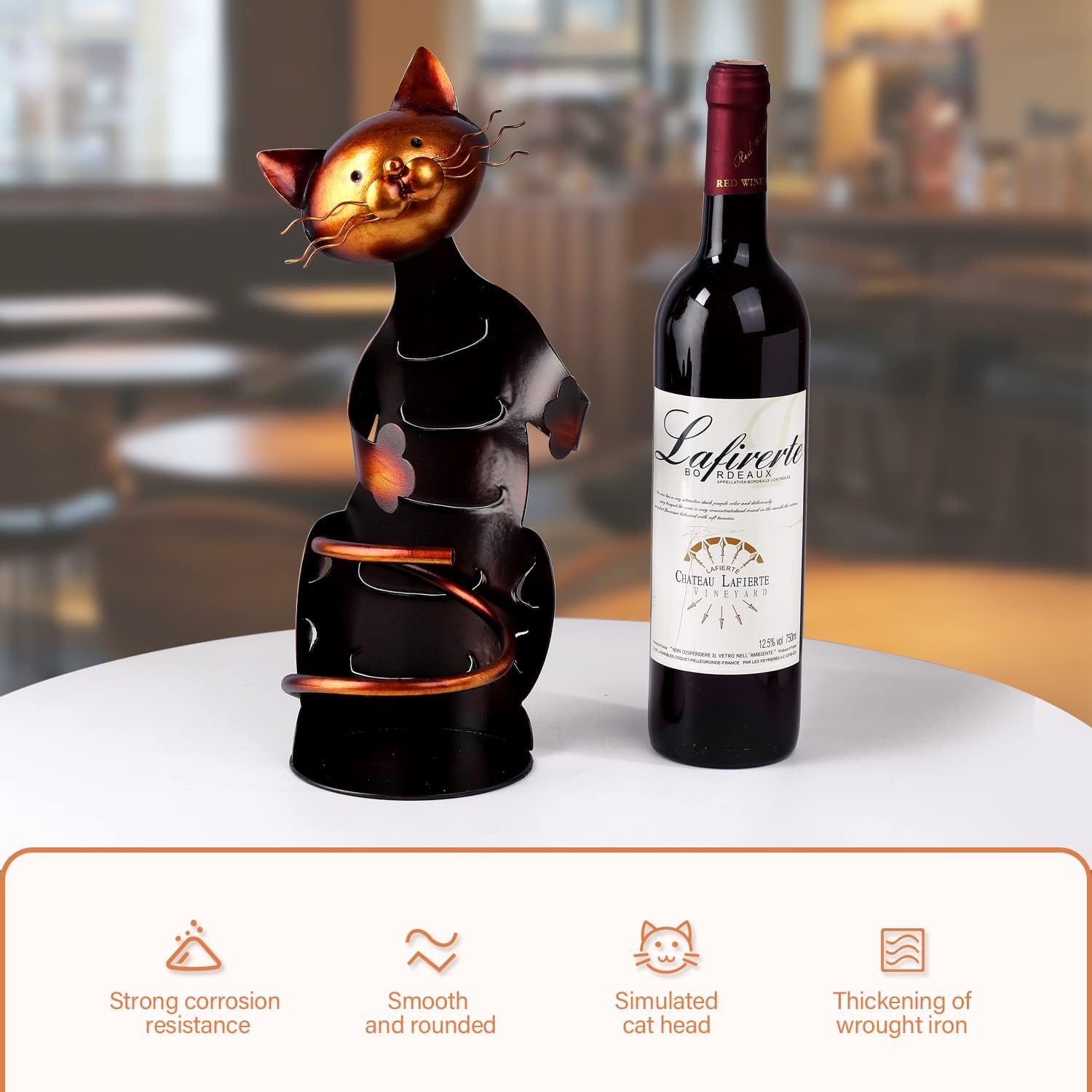 Cat Decor Wine Holder Wine Rack Wine Bottle Holder Wine Cat,Gift for Halloween and Christmas,Cat Gifts for Cat Lovers………