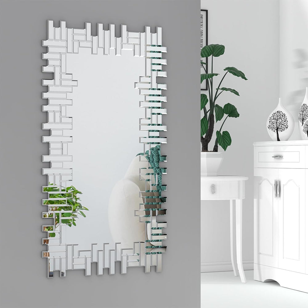KOHROS 25"×47" Modern Venetian Decorative Wall Mirror for Living Ro...