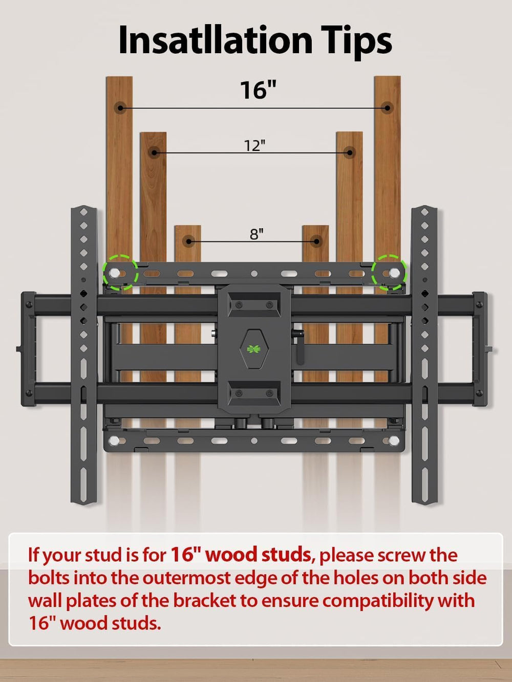Full Motion TV Wall Mount for 42 55 65 75 85 86 inch, TV Mount Swivel and Til...
