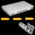 Guyuyii 56 Slots Diamond Painting Storage - 2 Pack 28 Grids diamond art organizer for Bead Storage, Craft Supply, Small Item, and Jewelry Organization