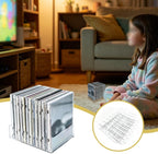 2 Pcs Clear Acrylic CD Holder, DVD/CD Display Rack & Storage Box Holds up to 14 Standard DVD Cases for Media Shelf Storage and Organization