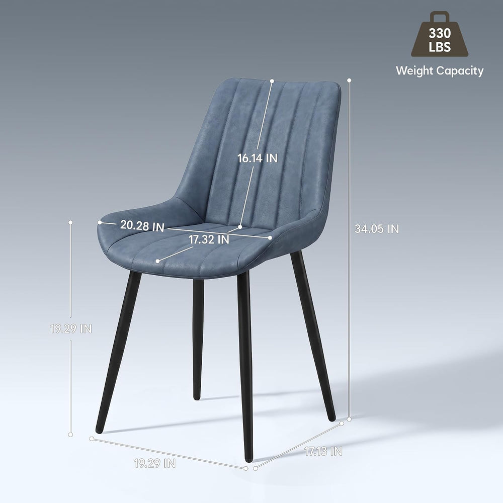 CLIPOP Dining Chairs Set of 6, Faux Leather Dining Chairs with Upholstered Se...