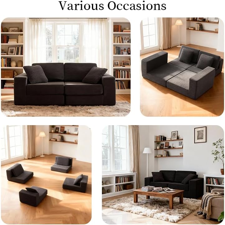 FILUXE Modular Sectional Sofa, Modern Modular Sofa Couch with Deep Seat，Comfy...