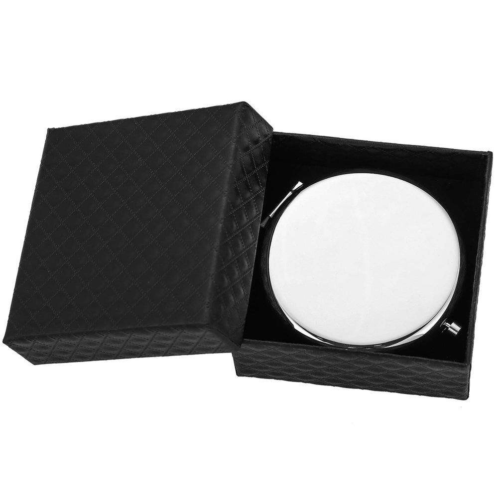 Daughter Gifts Silver Stainless Steel Compact Makeup Mirror Graduation Birthd...