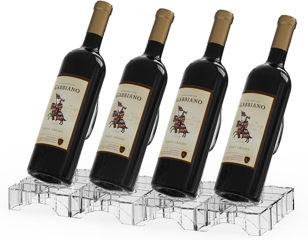 Acrylic Wine Rack Countertop, Expandable Modular Wine Bottle Display Stand, C...