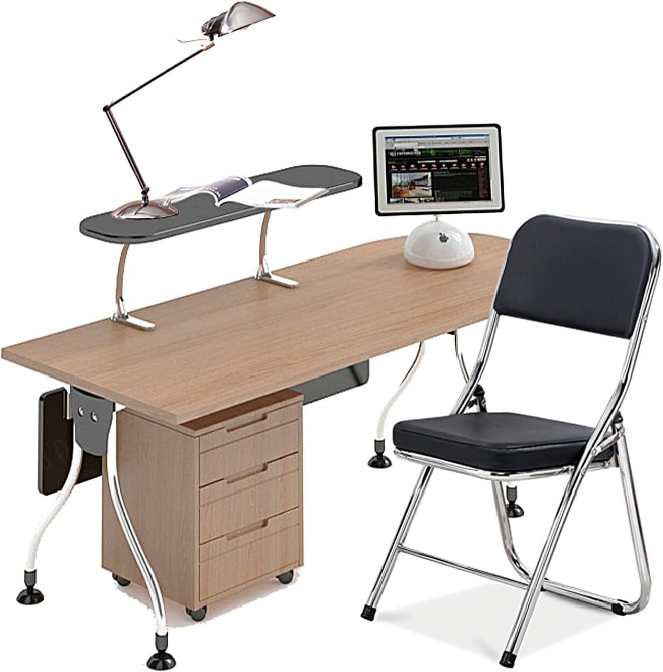 4 Pack Folding Chairs with Padded Cushion and Back, Padded Folding Office for Home and Office,(Purple)