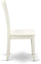 East West Furniture MZCL3-LWH-W 3 Piece Dinette Set for Small Spaces Contains a Rectangle Dining Table with Dropleaf and 2 Dining Chairs, 36x54 Inch, Linen White