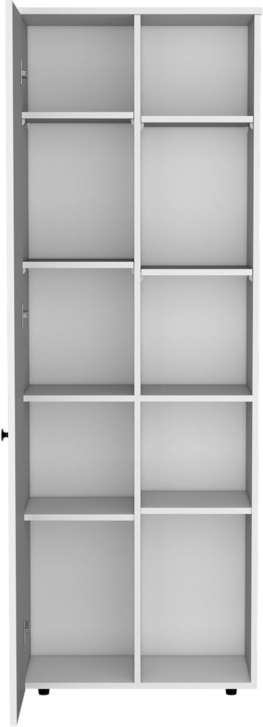Single Door Kitchen Pantry Organizer Cabinet, Wooden Cupboard Credenza Bufffe...