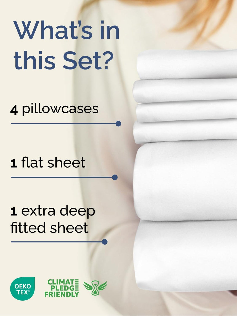 CGK Extra Deep King Sheet Set - 6pc Cooling Sheets - White