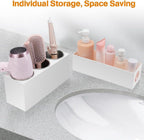 Hair Tool Organizer - Bathroom Vanity Organizers and Storage, Hair Styling Accessories Hot Tools Organizer Hair Dryer, Blow Dryer, Curling Iron, Flat Iron, Hair Straightener, White