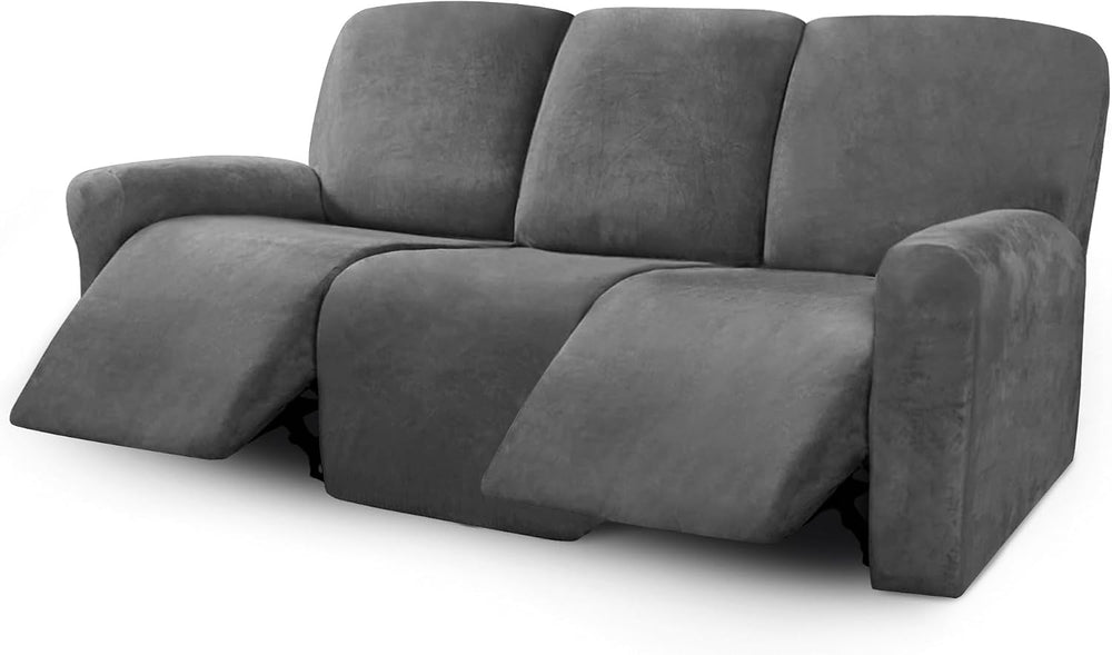 ULTICOR Velvet 8-Pieces Recliner Sofa Covers Stretch Reclining Couch Covers f...