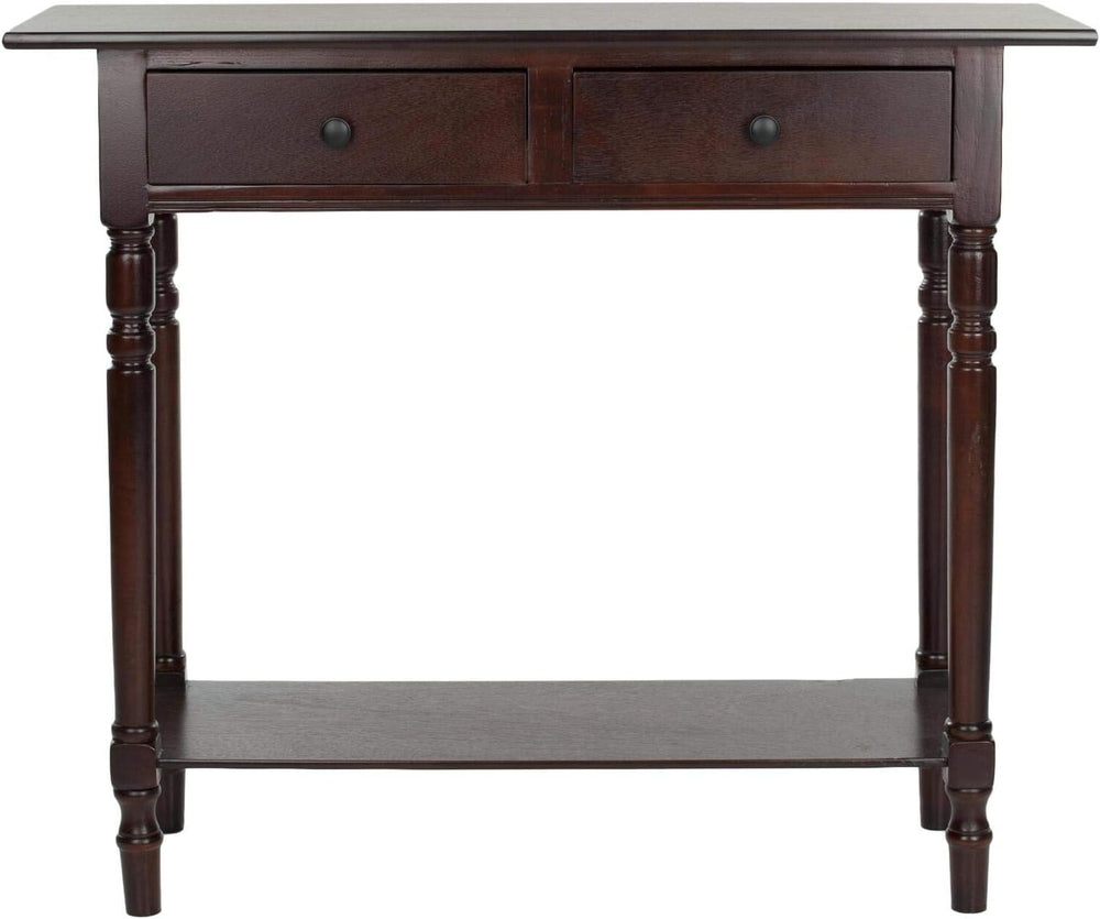 SAFAVIEH Rosemary Wood Console Entryway Table, 37.8" Dark Cherry AMH5705D