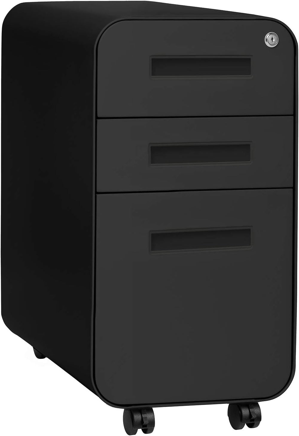 Laura Davidson Furniture Stockpile Slim 3-Drawer Mobile File Cabinet with Loc...