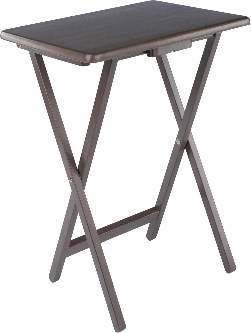 Winsome Alex Set of 2 Foldable Snack Tables, Oyster Gray | Easy to Store Smal...