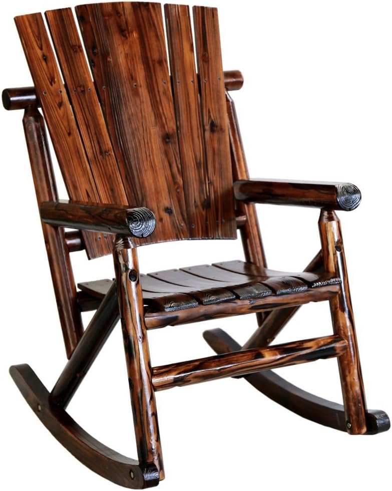 United TX 93860 Single Bench Chair 44 in H x 29 in W x 36 in D Wood Char-Log