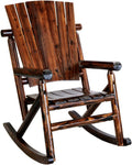 United TX 93860 Single Bench Chair 44 in H x 29 in W x 36 in D Wood Char-Log