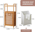 Laundry Hamper with 2-Tier Shelves & Tilt Out Basket, Laundry Baskets Organizer Hampers Bathroom Storage Shelf for Laundry Room, Bathroom, Nursery, Bedroom(2 Tier -Small)