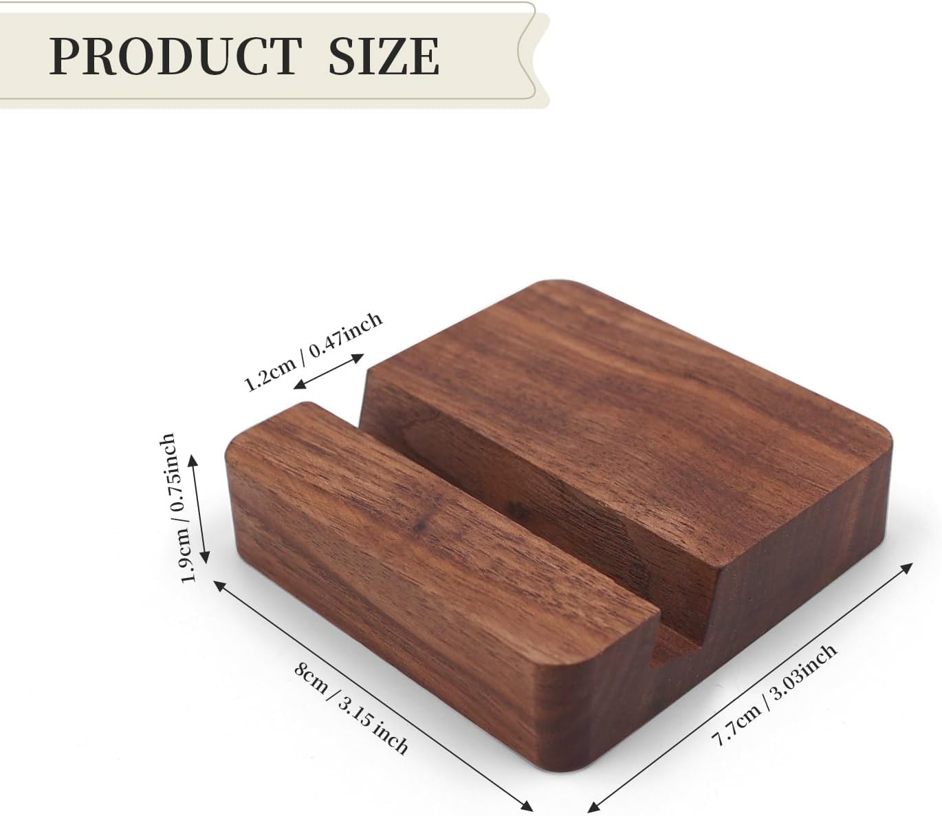 Wooden CD Display Rack, DVD Holder & Phone Stand, Solid Wood Display for CD/DVD/Phone/Picture - 2 pcs (Brown)