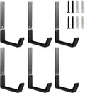 Heavy Duty Steel Garage Hooks, Garage Storage Utility Hooks, Garden Tool Organizer, Steel Wall Mount Hooks, (6, Large)