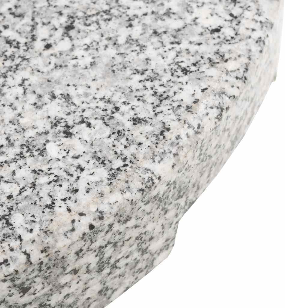 Polished Granite Parasol Stand, 66.1 lb Windproof Umbrella Base with Stainless Steel Handle, Adjustable Fit for Poles 1.5"/1.89", Supports Umbrellas up to 118" Diameter