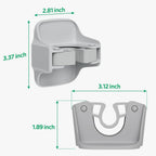 reliahom 3 Pack Broom Holder Wall Mount Mop Grippers No Drilling Self Adhesive Anti-Slip Mop Handle Hanger Dustpan and Broom Organizer Garage Storage Racks-Gray