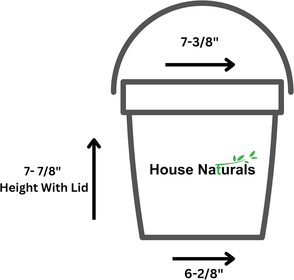 House Naturals 1 Gallon Plastic Bucket Pail Food Grade BPA Free with Lid Two ...