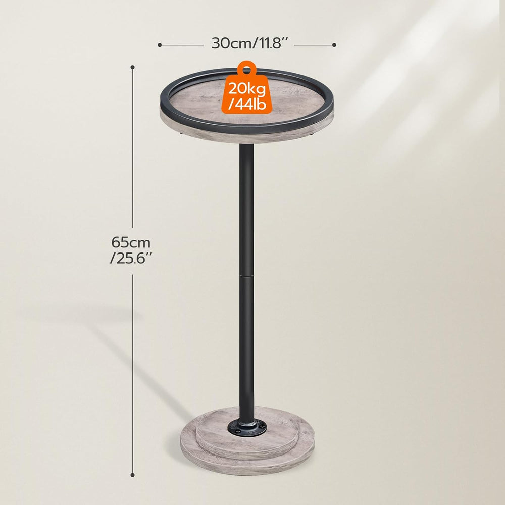 HOOBRO Small Round Side Table, Drink Table, Coffee Martini Table with Pedesta...