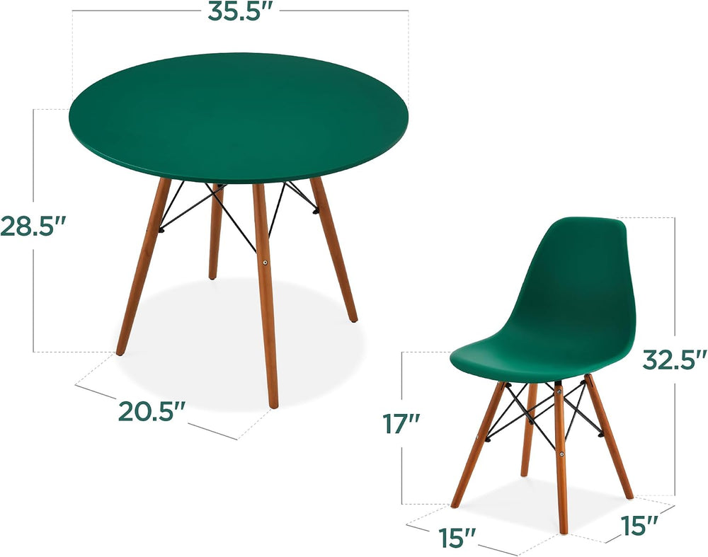 Best Choice Products 5-Piece Dining Set, Compact Mid-Century Modern Table &am...