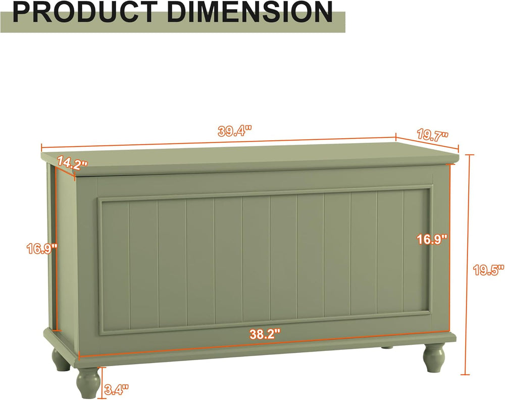 Scurrty Antique Style Storage Bench for End of Bed,Heavy Duty Long Ottoman Be...