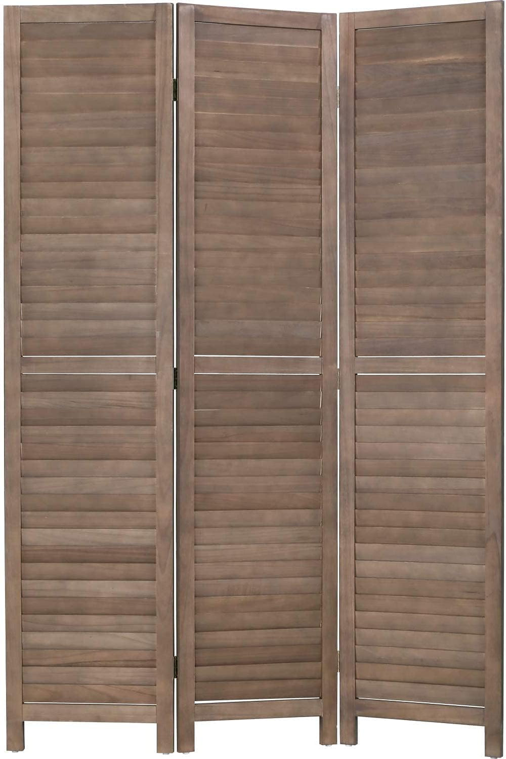 Meet Perfect 3-Panel Room Divider, Folding Woven Privacy Screen, Brown