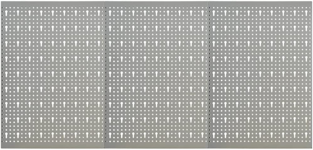 Wall-Mounted Peg Boards 3 pcs 15.7"x22.8" Steel 145349