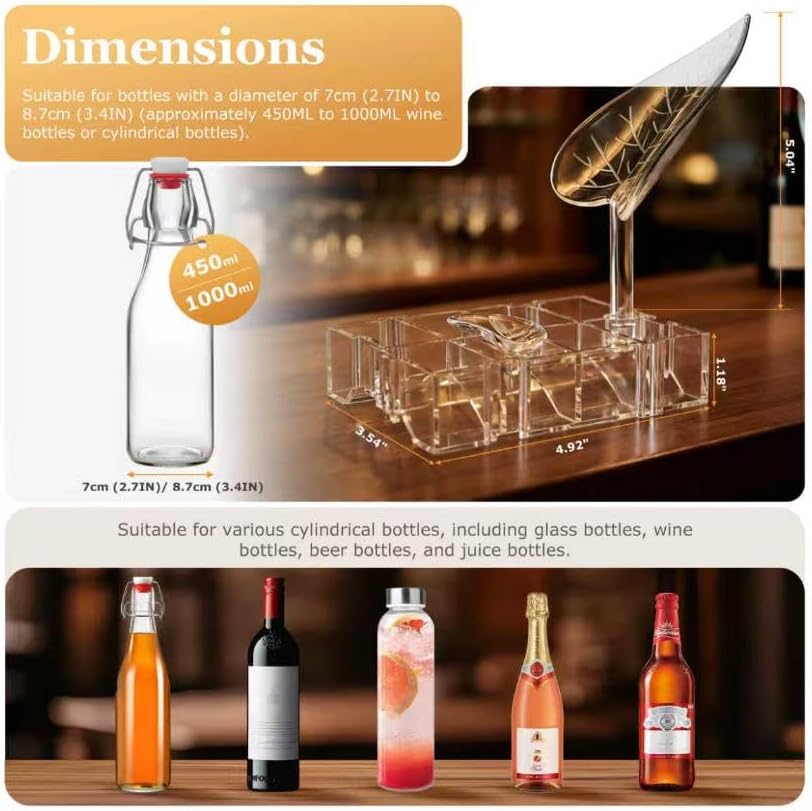 Acrylic Wine Rack Countertop, Expandable Modular Wine Bottle Display Stand, C...
