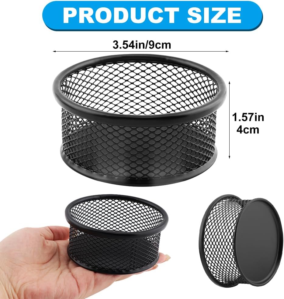2 Pack Mesh Paper Clip Holder,Paperclip Holders for Desk Binder Wire Mesh Bowls,Paper Clips Holder for Desk,Paper Clip Dispenser,Paper Clip Organizer Office ﻿