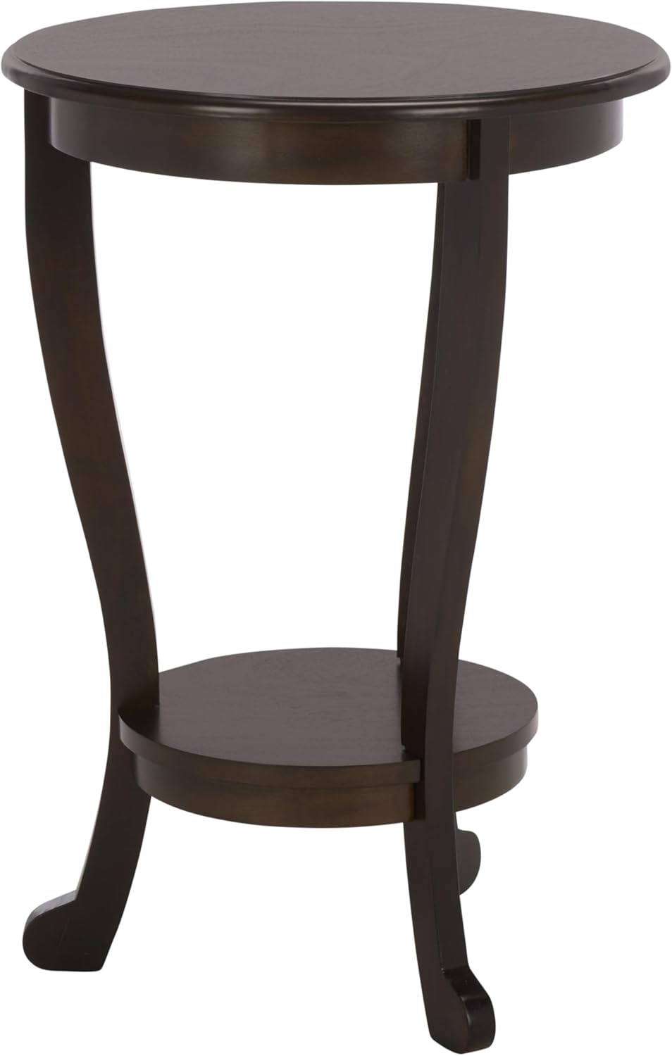 SAFAVIEH Furniture - Mary Pedestal Table - Dark Chocolate - Solid Wood - Farm...