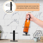 GALPADA Wall Mounted Wine Rack 2-Pack Single Bottle Holder Metal Wine Shelf for Home Bar Kitchen Dining Room Display Storage