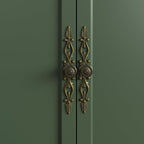 RoyalCraft 59" Buffet Cabinet with Storage, Vintage Sideboard with Adjustable Shelves & Carved Handle, Mid Century Modern Painted Credenza Coffee Bar for Kitchen, Dining Room, Forest Green