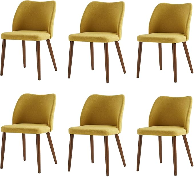 Dining Chairs Set of 6, Upholstered Kitchen Dining Room Chair Set Morden Acce...